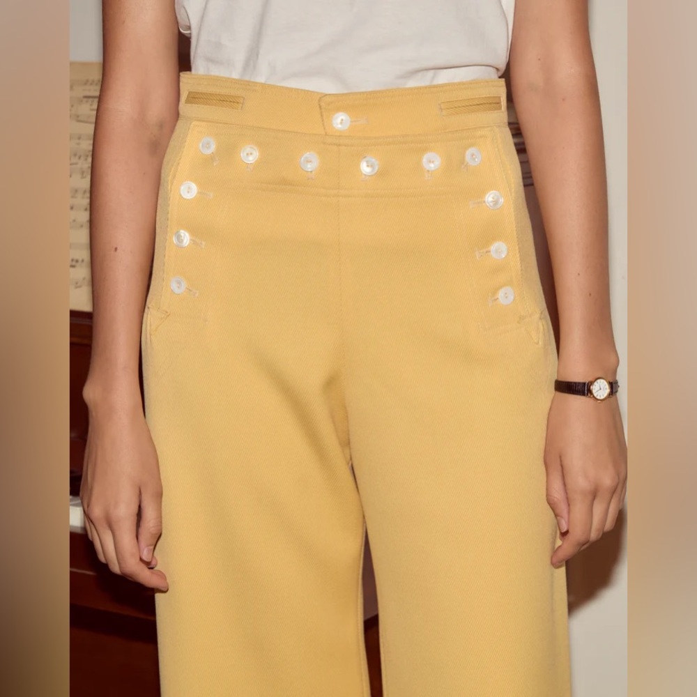 Bode Riding Twill Sailor Trousers Pants - Yellow - W25 - NEW - Picture 3 of 12